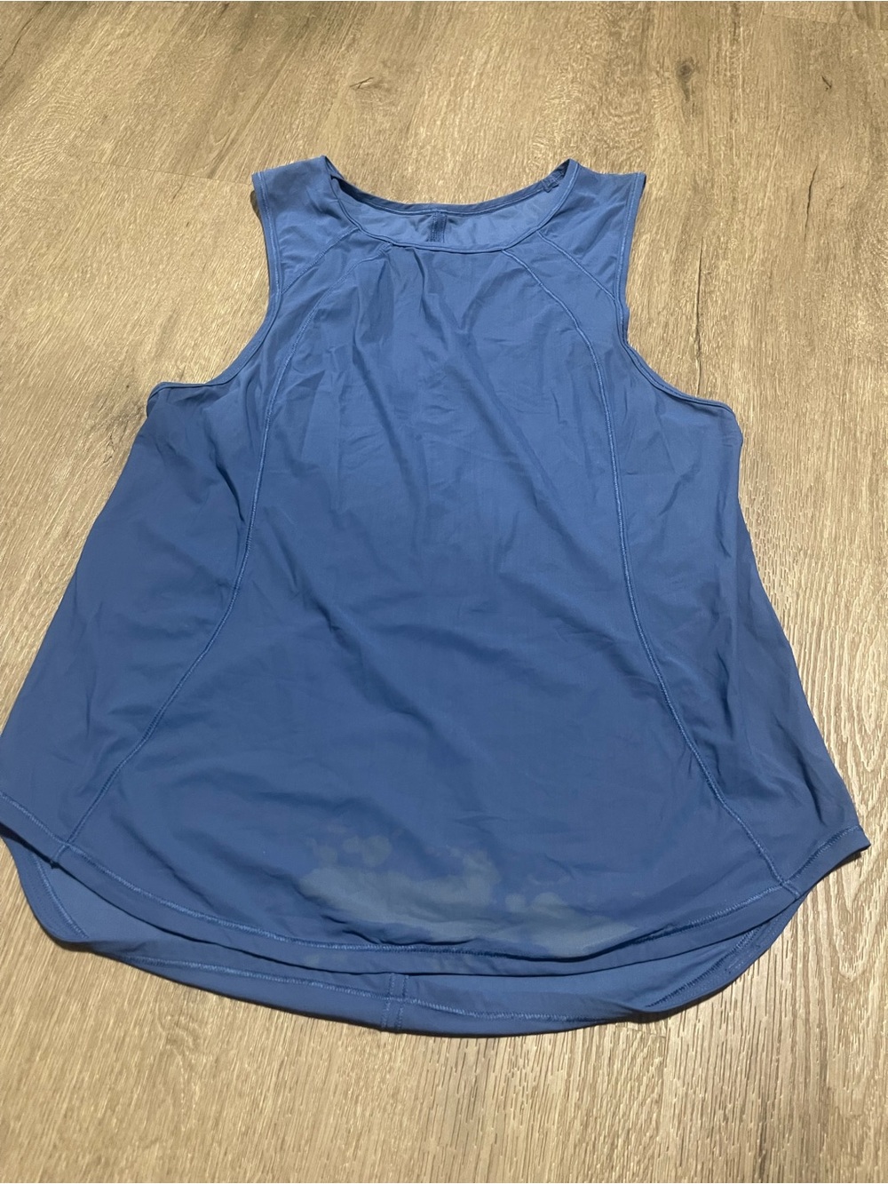 lululemon athletica Blue Flawed Scoop Neck Performance Tank Damage No Size